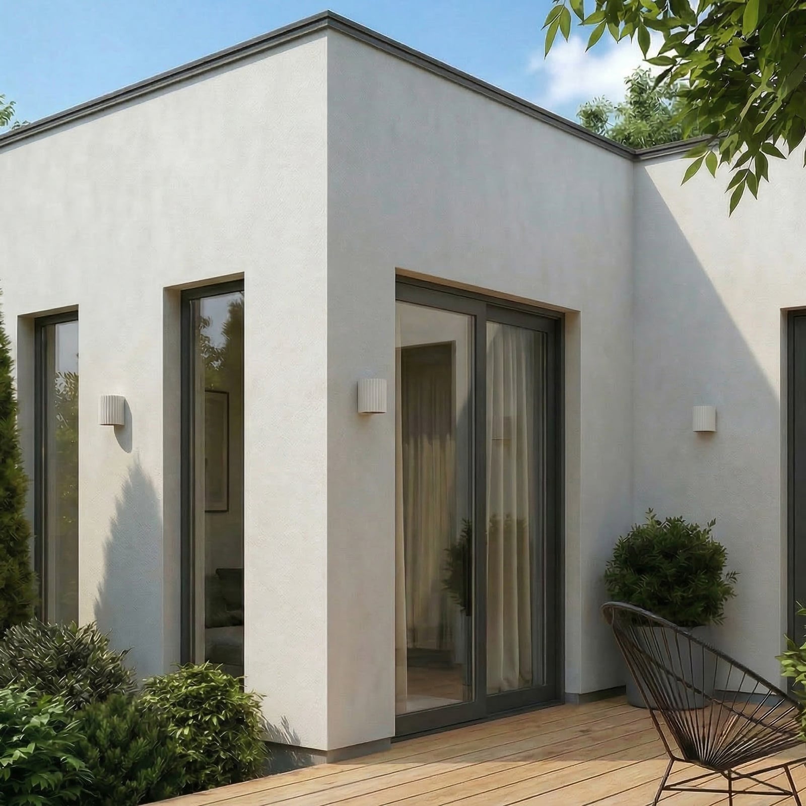 Ralino LED-Außenwandlampe, IP65, Aluminium, weiß, zweiflammig - Lindby