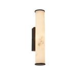 LED bathroom wall lamp Wales black/marbled 35 cm steel/resin