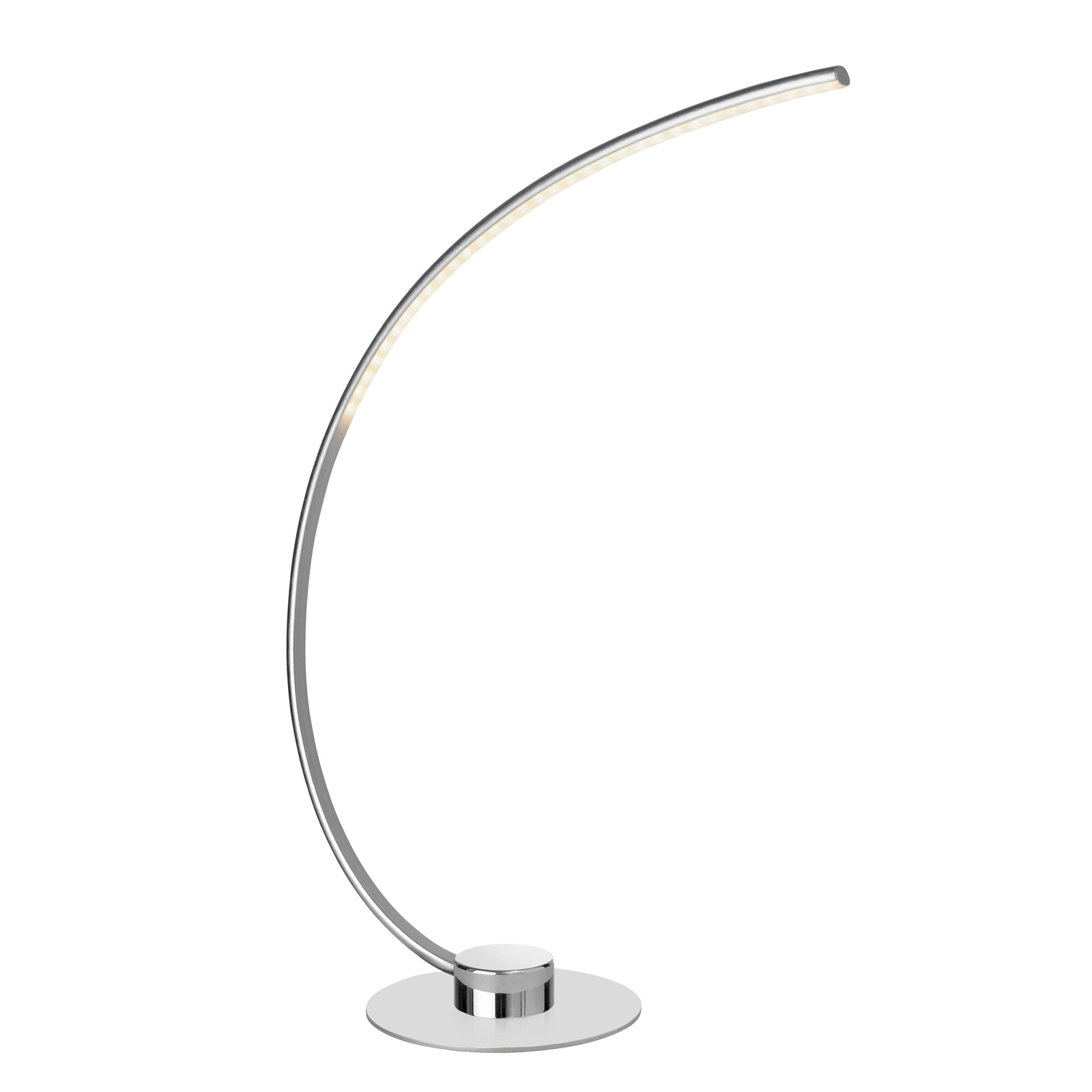 Sompex Curve LED arc table lamp, for Living / Dining Room, metal, silicone, 3.6 W, energy efficiency: A+, H: 48 cm