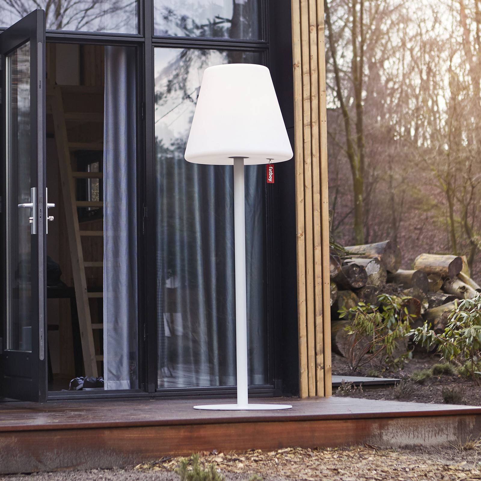 Fatboy Lampa stojąca LED Edison the Giant, jasnoszara, smart, IP55