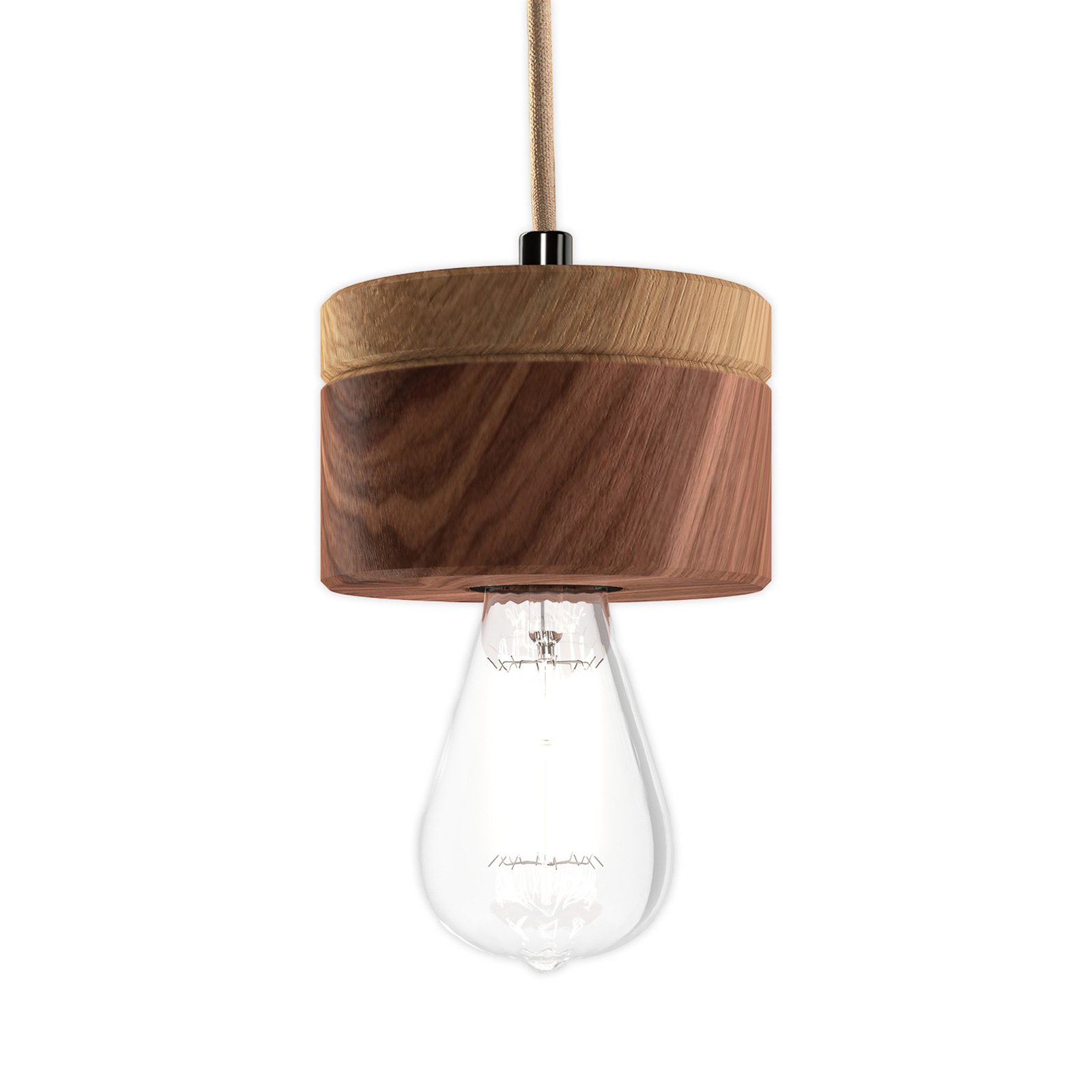ALMUT 0239 pendant light, vegan production, walnut