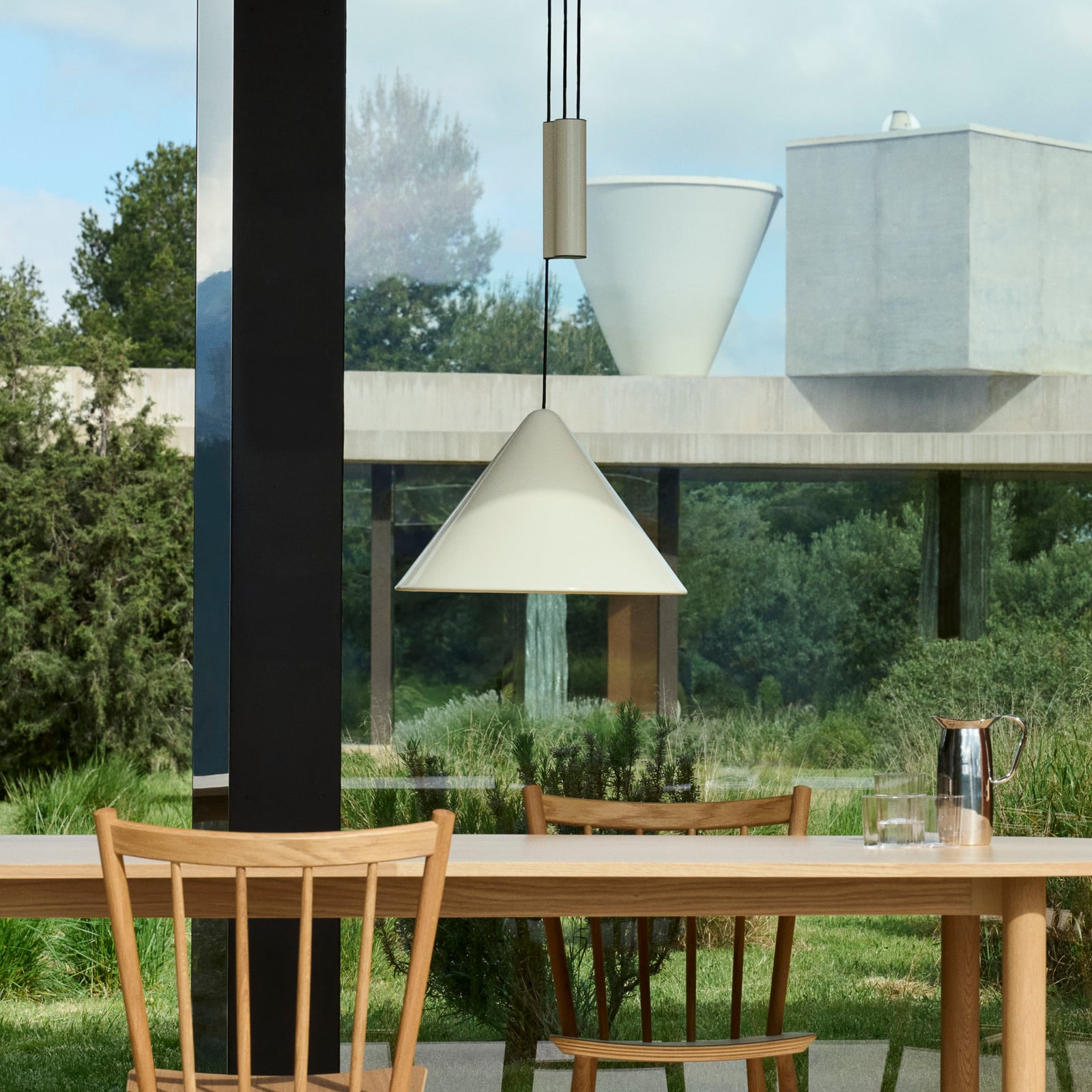 Compass Pendellampe, weiß, Ø 43cm, höhenverstellbar - Hay