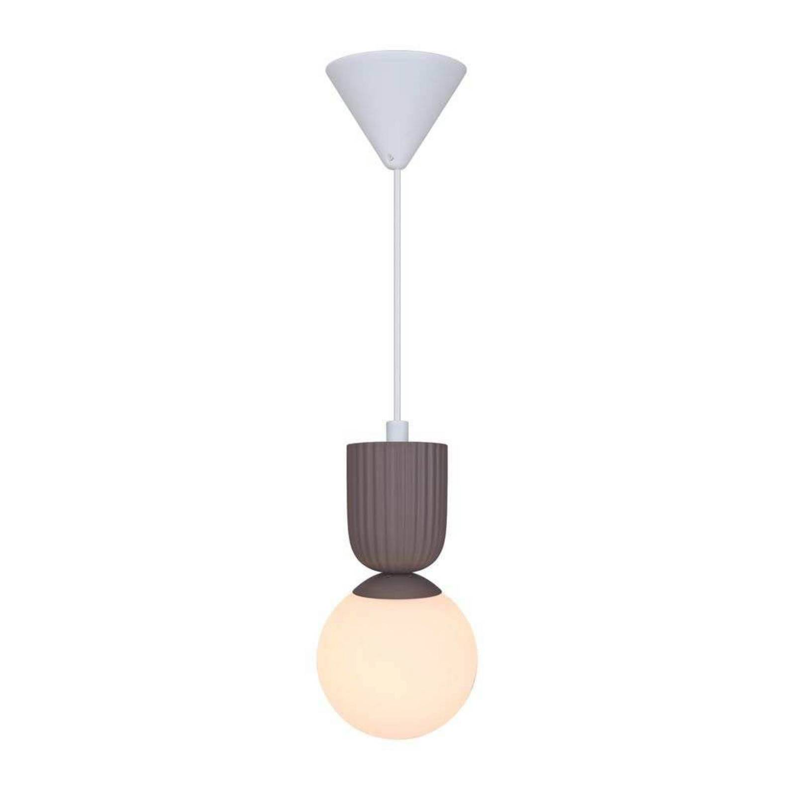 Hängeleuchte Sadie, hellbraun, Ø 15 cm, Glas/Keramik günstig online kaufen