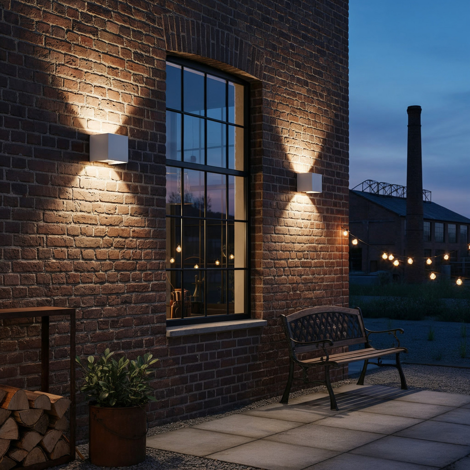 Ideal Lux Applique d'extérieur LED Atom, blanc, 10 cm, métal