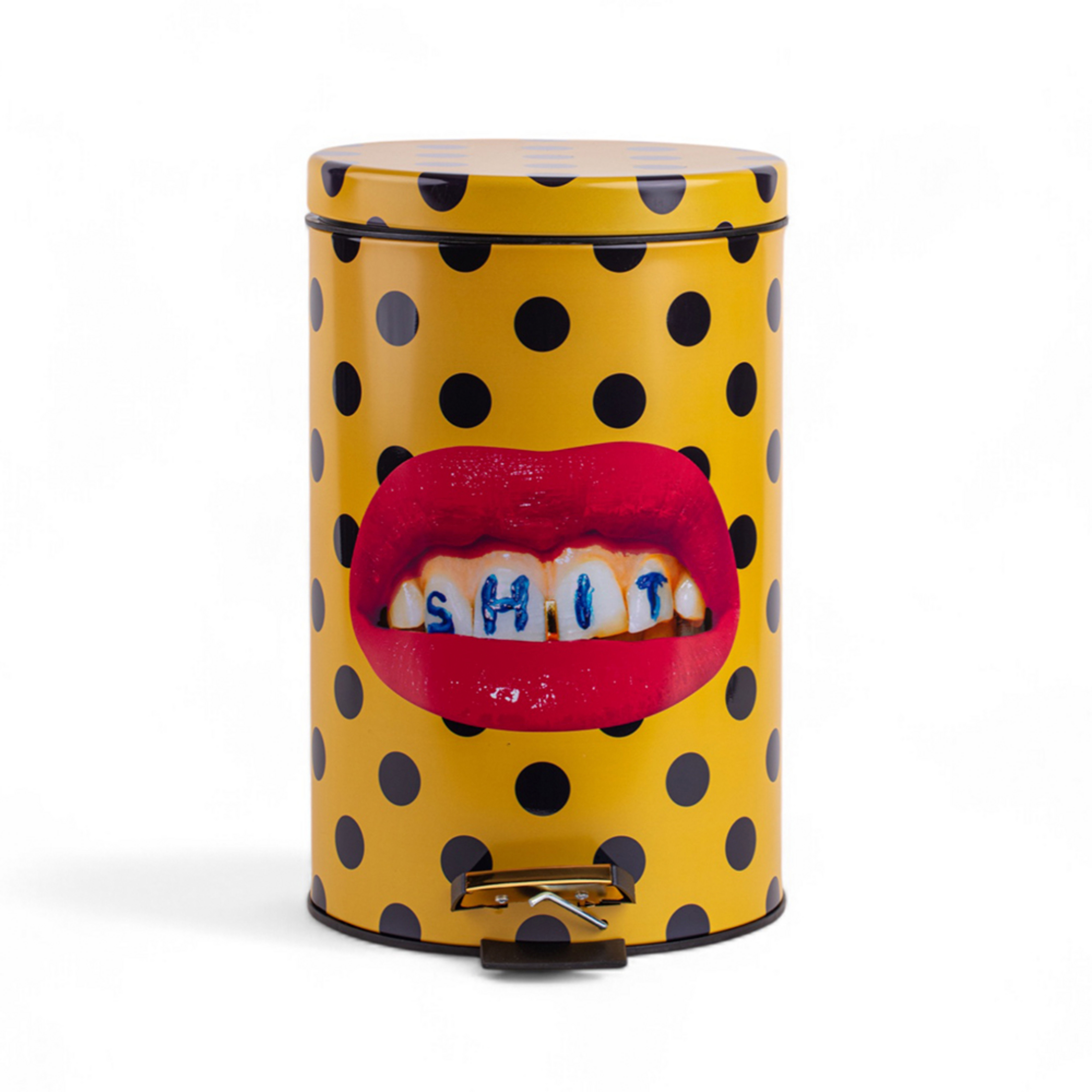 Shit Toiletpaper Home Bin Ø20,5xH27,5 Yellow/Black/Multicolor - Seletti
