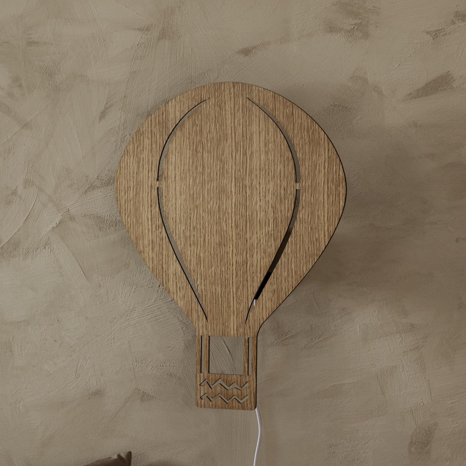 ferm LIVING Wandleuchte Air Balloon, Holz, Stecker