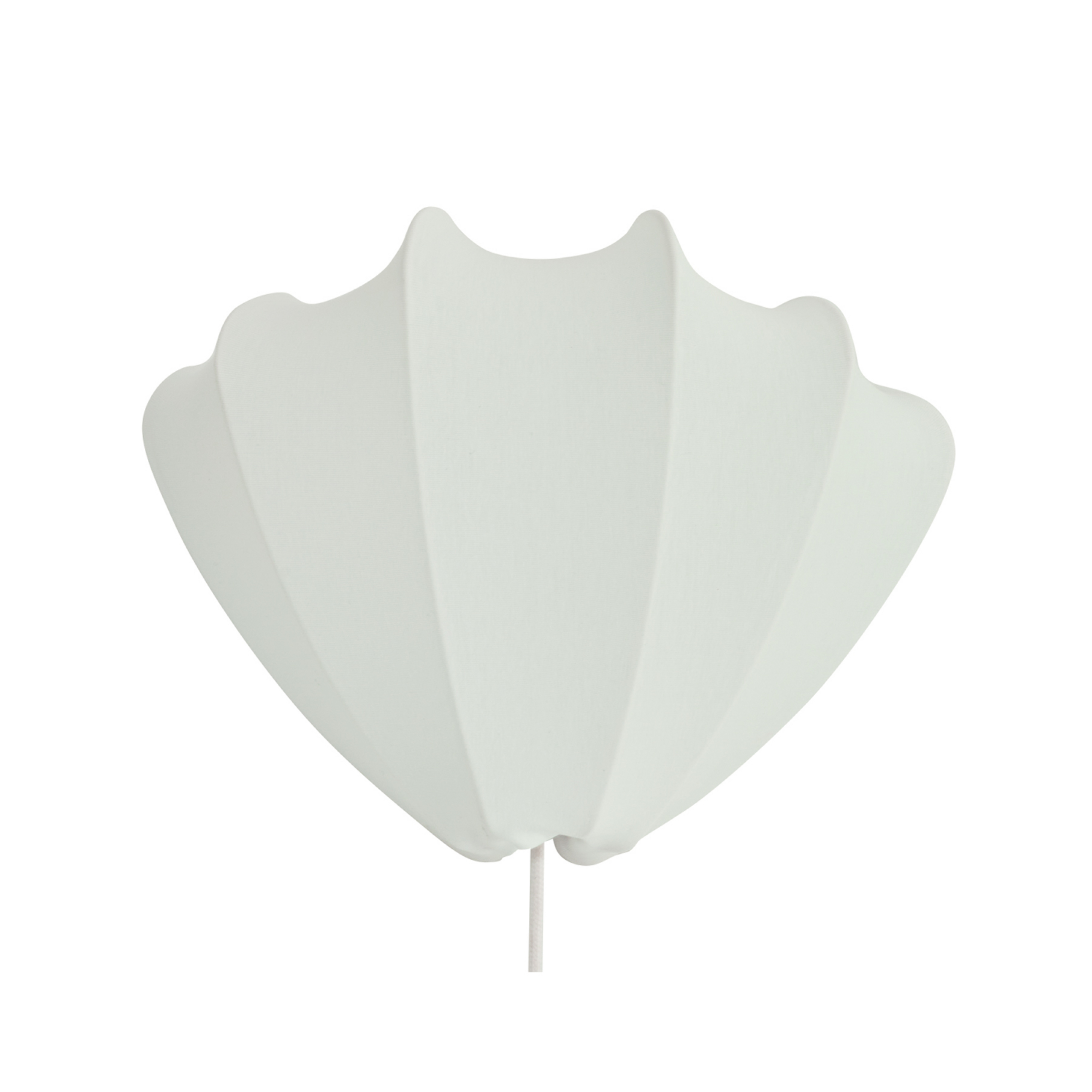 Candeeiro de parede Anna, algodão, branco, Ø 45 cm - Watt & Veke