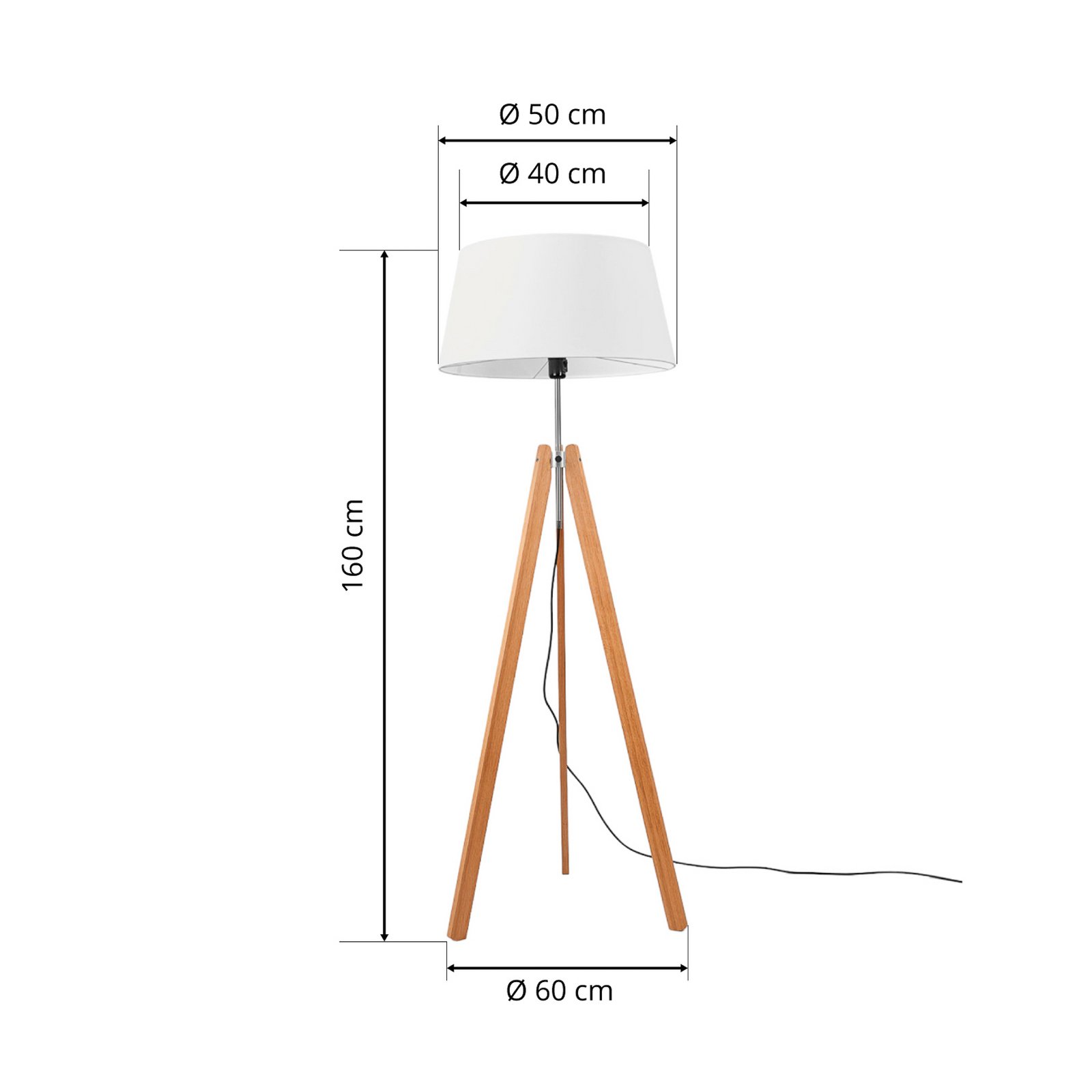 Thea Lampadaire White/Oak - Lucande