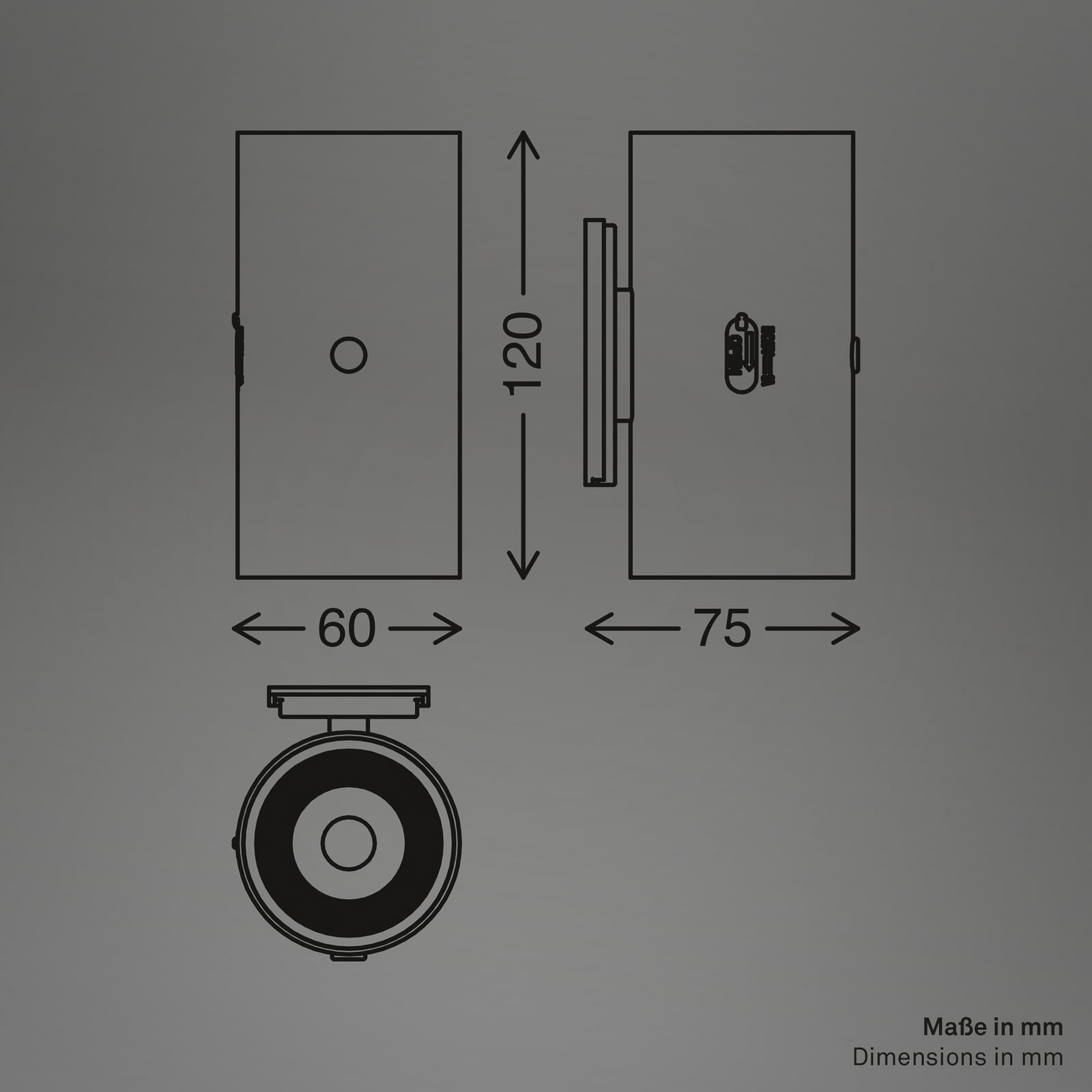 Isy LED zidna svjetiljka na baterije, bež, plastika, 3000 K