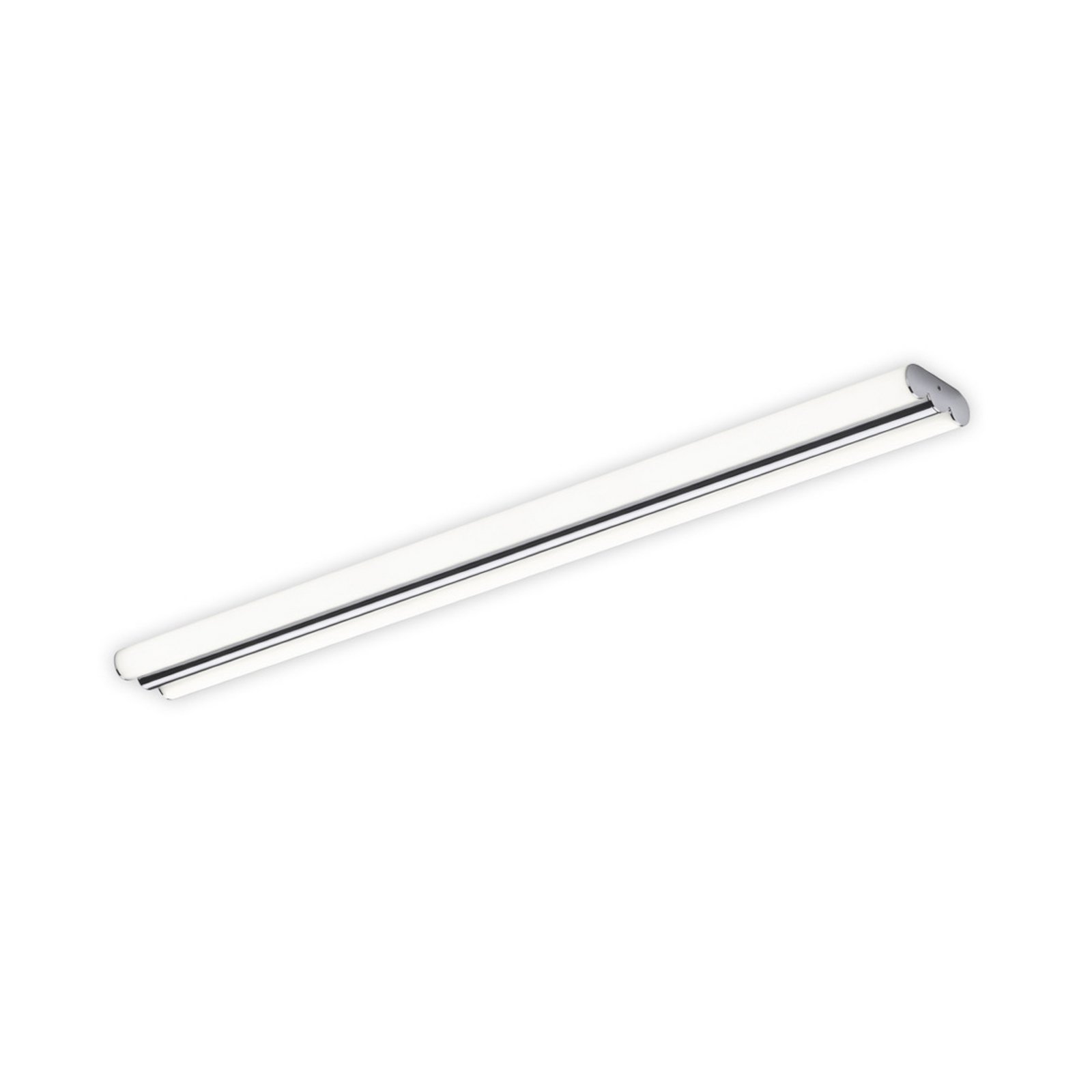 Helestra LED mirror lamp LOOM, length 90 cm, chrome, IP44