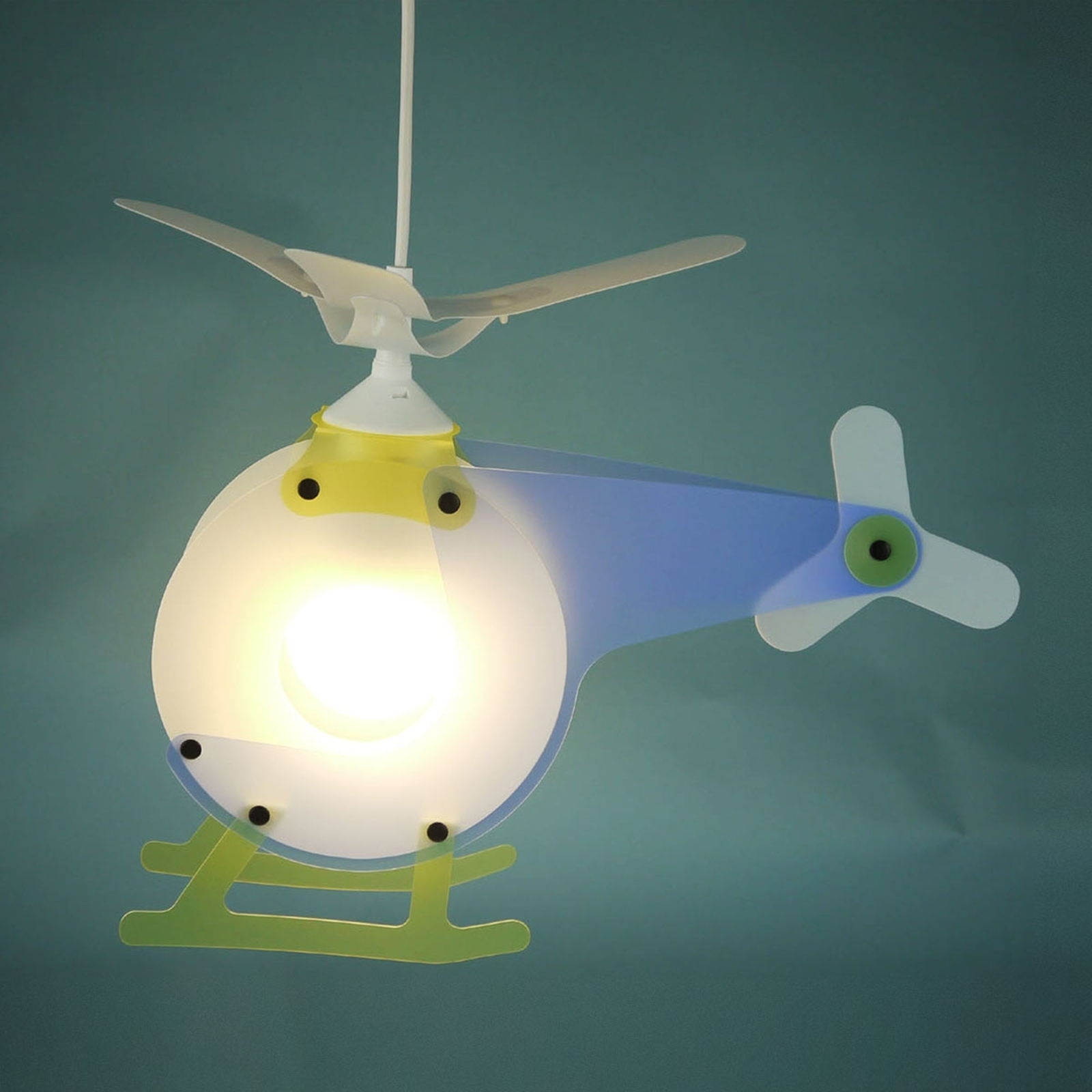 Helicopter Hanging Light for Children Lights.co.uk