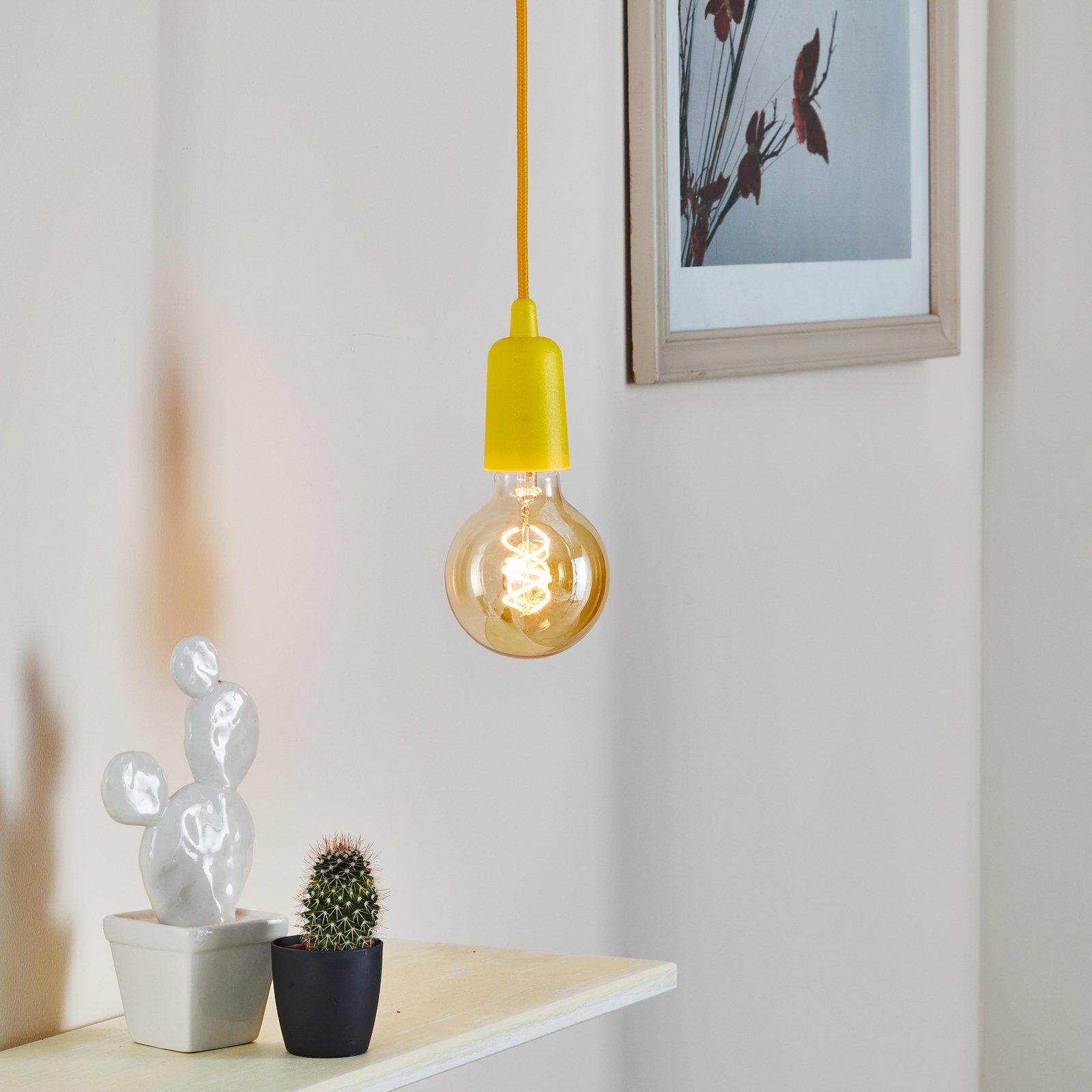 Hanglamp Brasil, geel, 1-lamp
