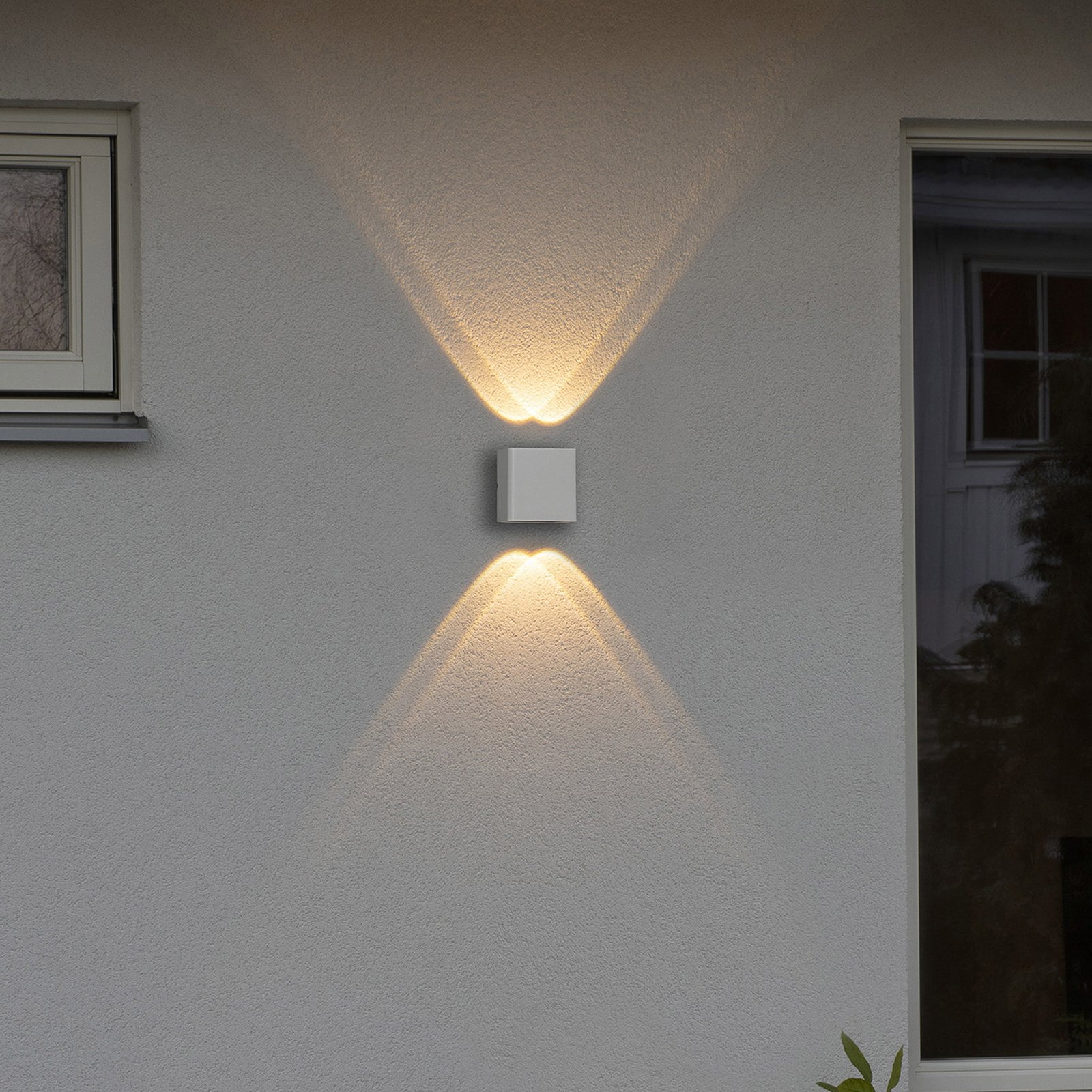 LED-Außenwandleuchte Chieri, 4-flammig, weiß