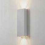Lucande Anita LED-væglampe, sølv, højde 26 cm