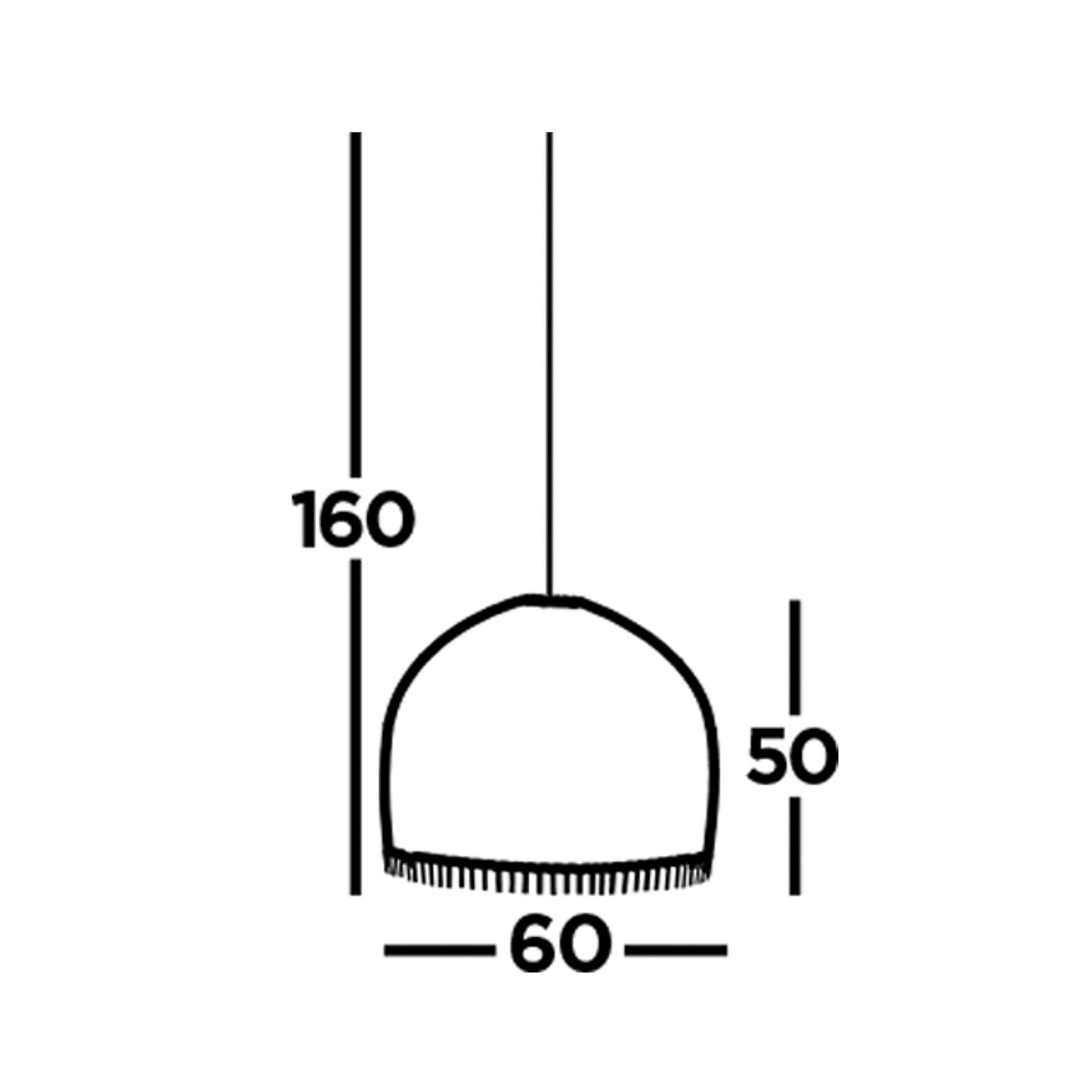 Bali pendant light, Ø 60 cm, bamboo, light wood, E27