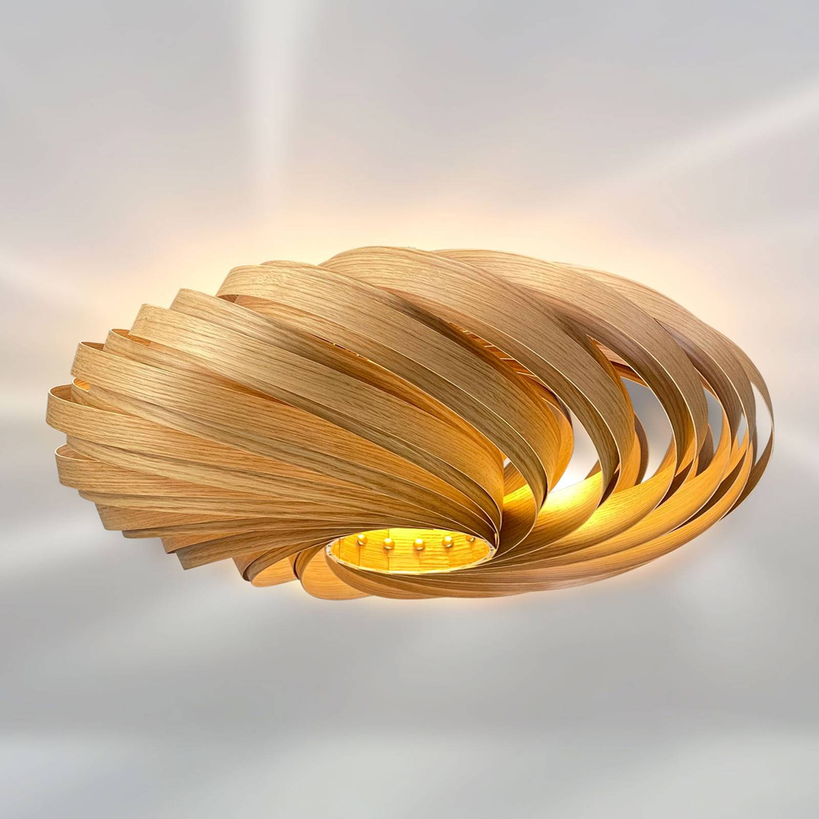 Gofurnit Veneria plafondlamp, eiken, Ø 50 cm