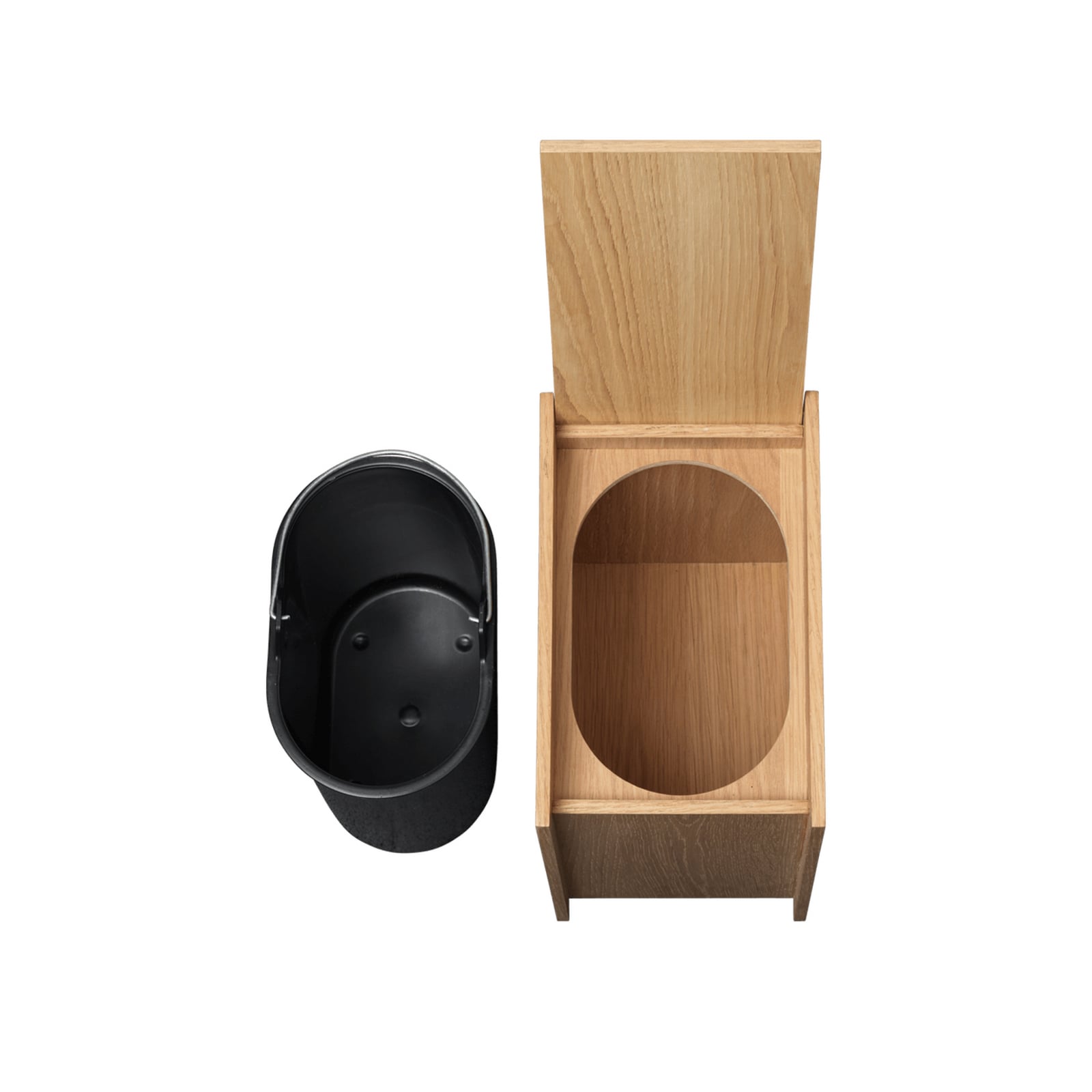 Sama papirkurv, højde 36 cm, egetræ - ferm LIVING