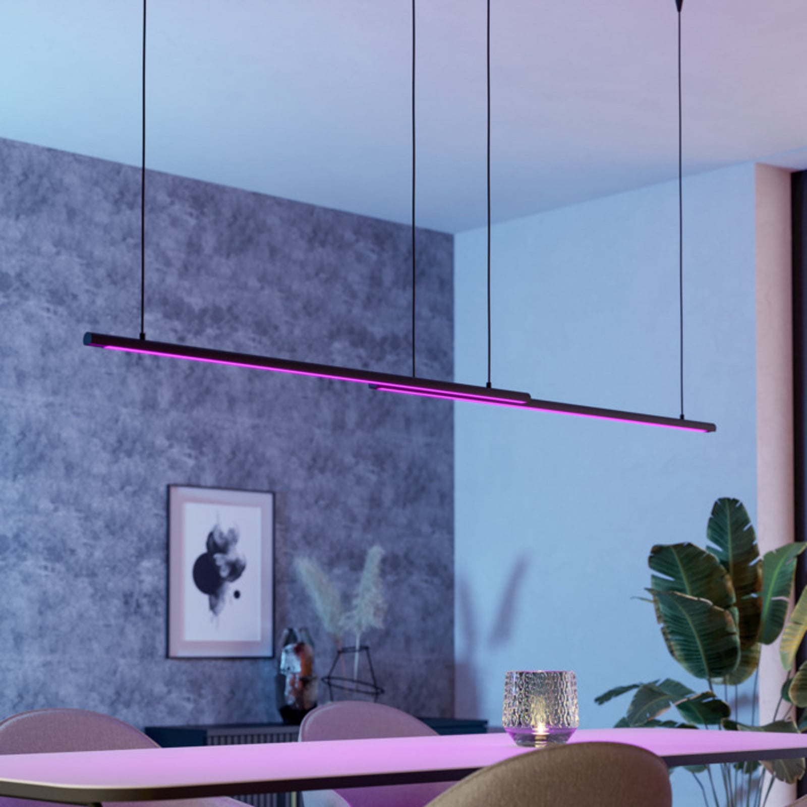 EGLO connect Smart LED-riippuvalaisin FLATRON-Z, 150 cm, musta EGLO connect Smart LED-riippuvalaisin FLATRON-Z, 150 cm, musta