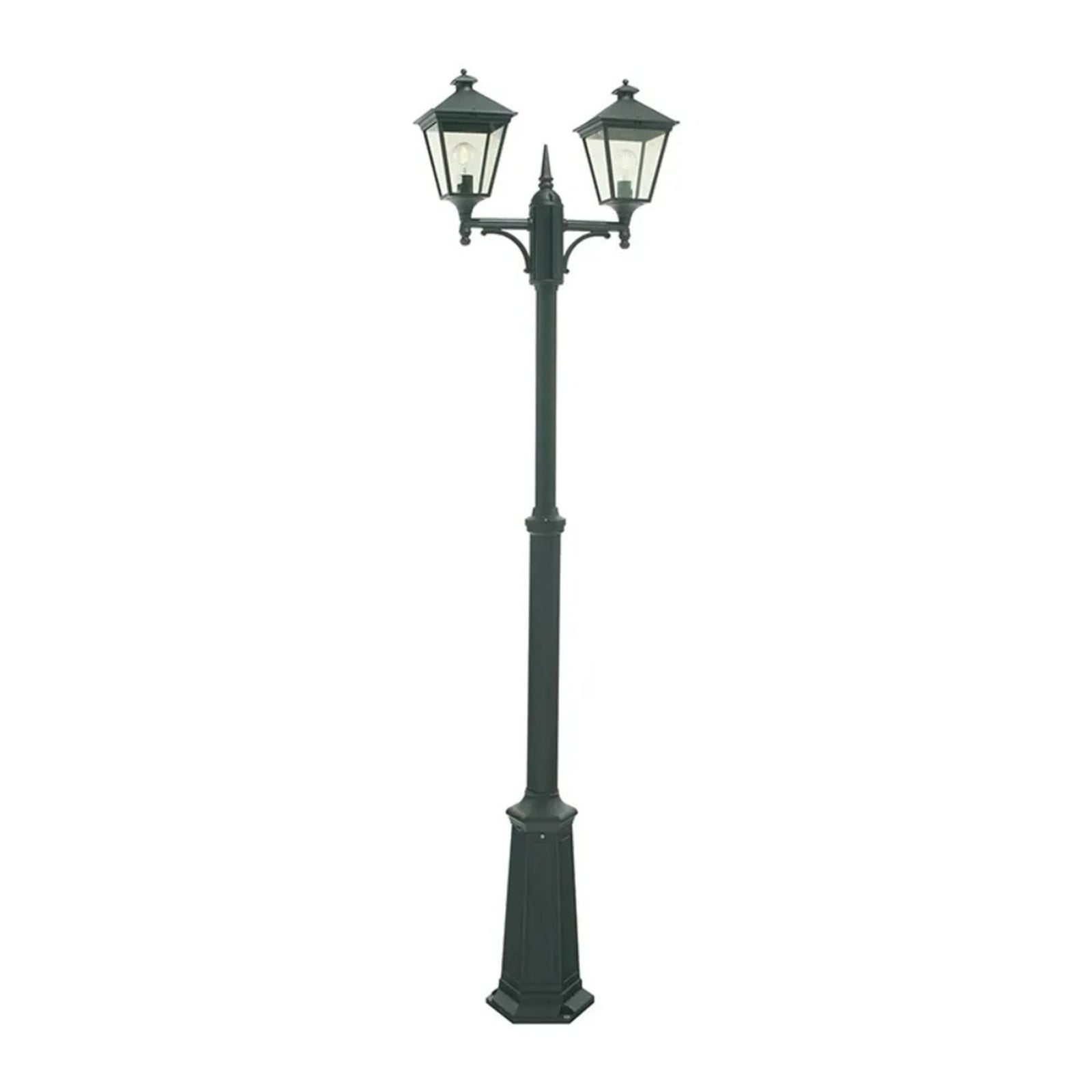 London 2 Udendørs Parklampe Bred Sort Norlys - Terrasse - Aluminium