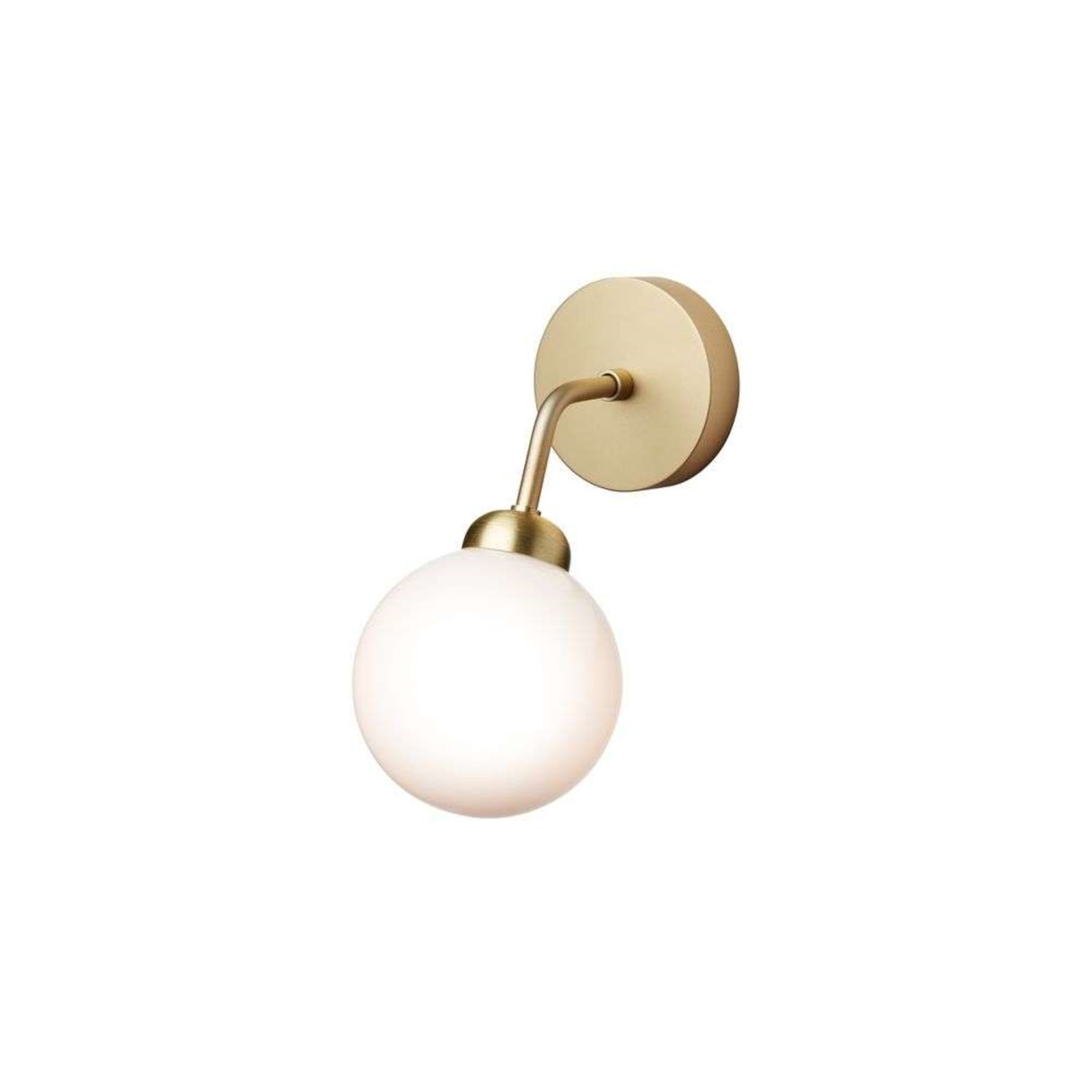 Nuura wandlamp Apiales, hoogte 24 cm, messingkleurig/opaal