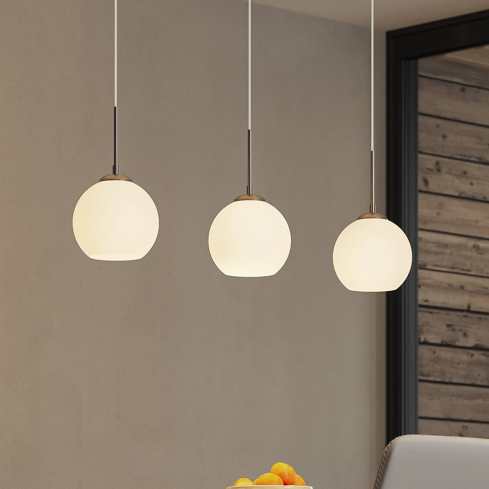 Szklana lampa wisząca Sofian, 3-punktowa