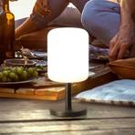 Lampe de table LED rechargeable Volterra Pro, IP54, RGBW, télécommande