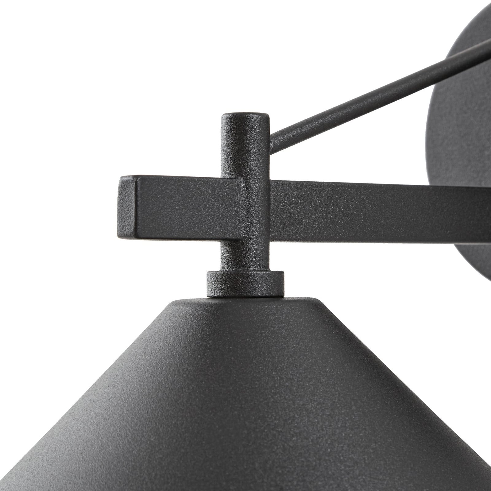 Applique d'extérieur Kiyogi, hauteur 31 cm, E27, noir, IP65, métal - Lucande