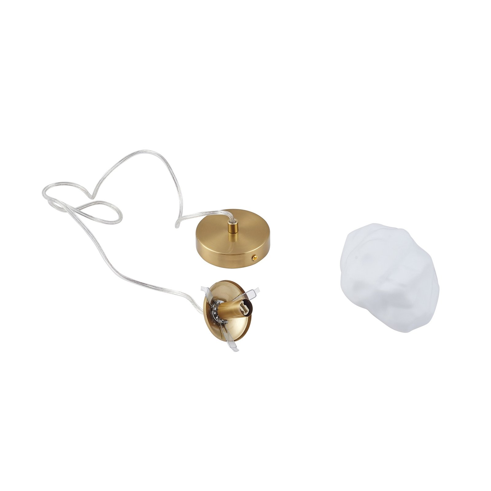 Piatra Lustră Pendul Opal/Alamă - Lindby