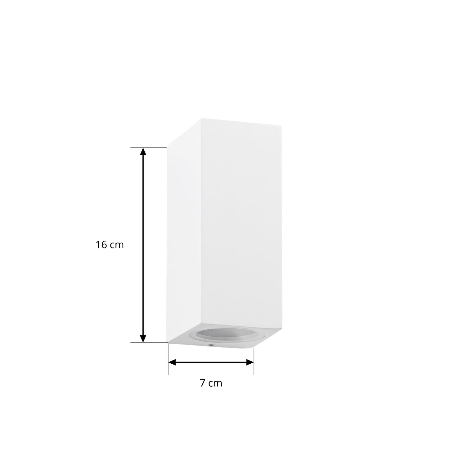 Lucande outdoor wall light Xava, up/down, white, 2-bulb, GU10