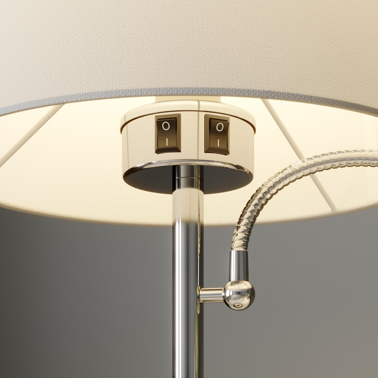 Benjiro Tischleuchte White/Chrome - Lindby