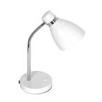 Lampe à poser Spring, blanc, métal, bras flexible, avec interrupteur