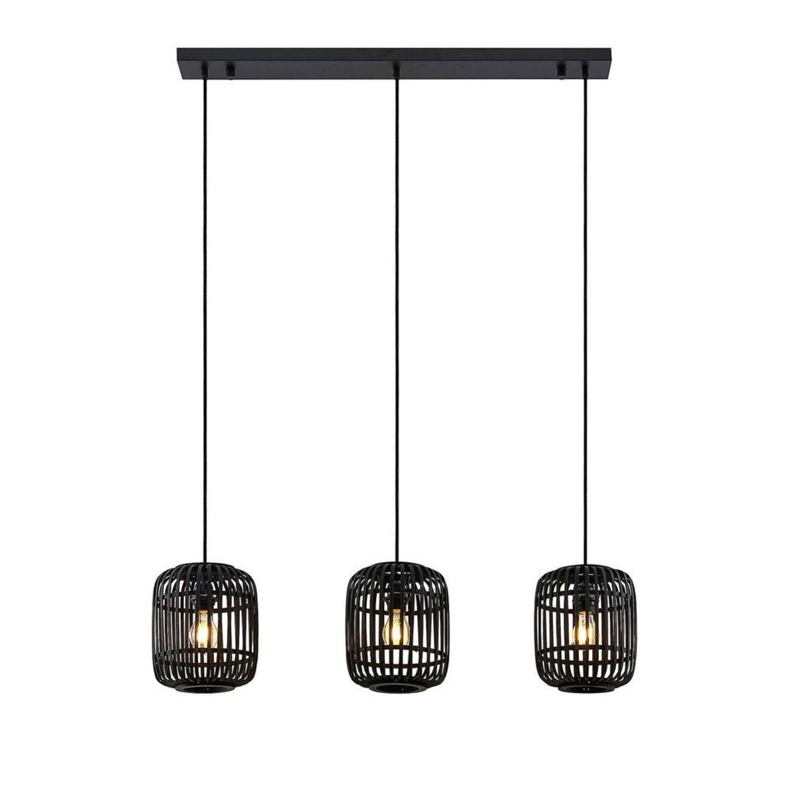 Canyana 3 Lampada a Sospensione Black - Lindby