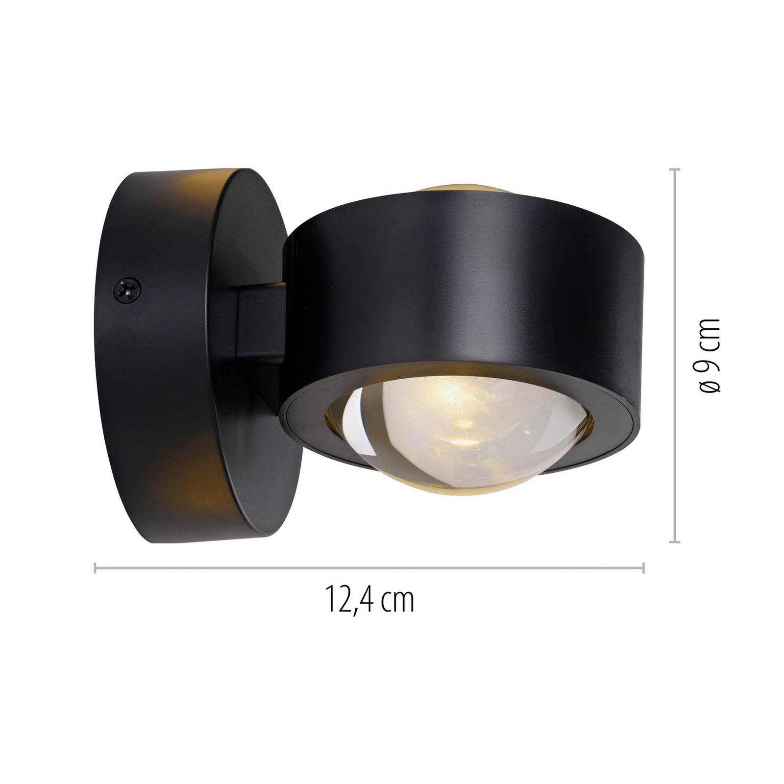 JUST LIGHT. kinkiet LED Chia, czarna, żelazna, 3000 K