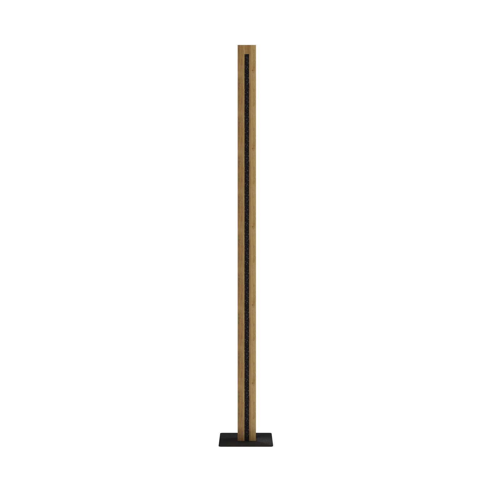 Chile S LED floor lamp, oak/granite, height 152 cm, dimmable