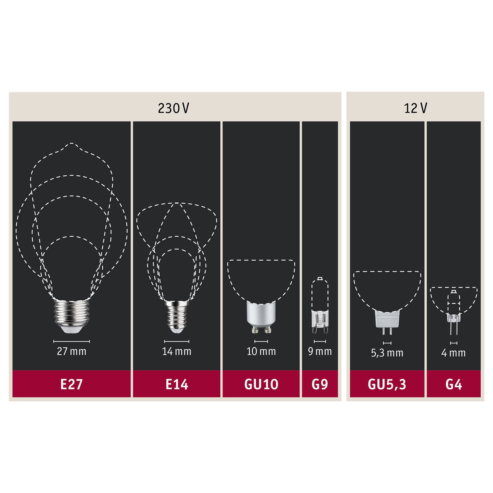 Paulmann LED zrcadlená E27 6,5W černý chrom