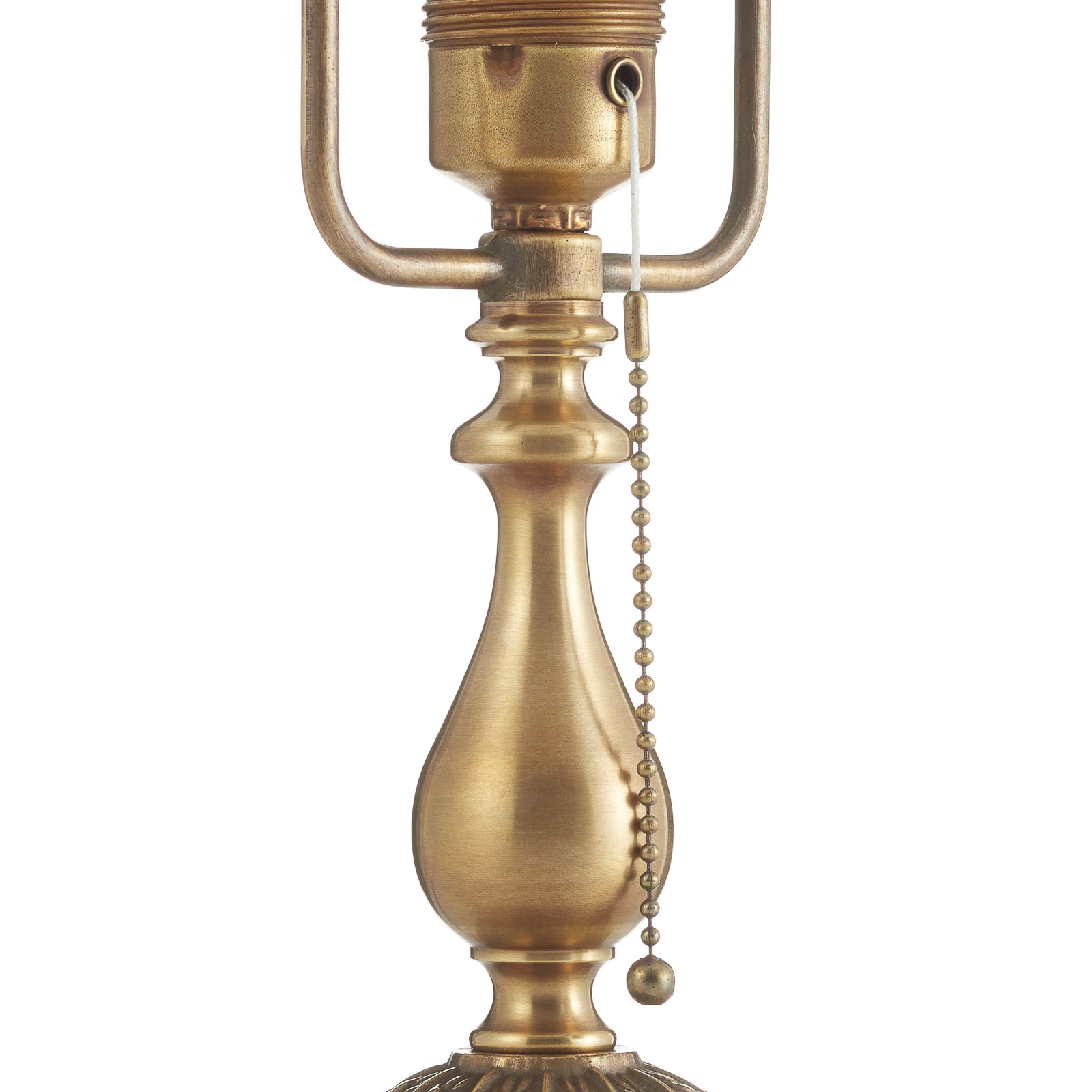 Zdobená stolná lampa Carolin z mosadze