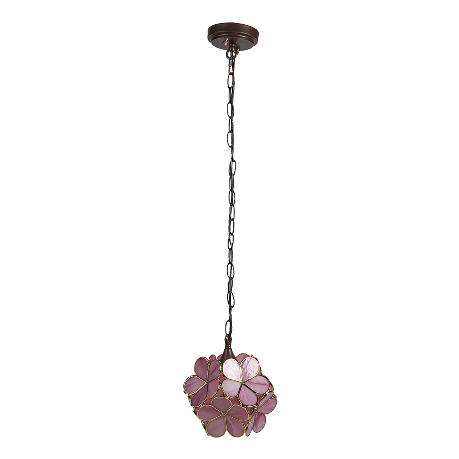 Lampă suspendată 5LL-6093 în stil Tiffany, roz