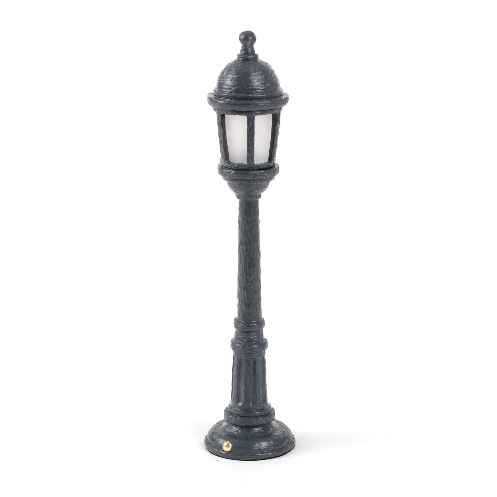 SELETTI Street Lamp LED-Außendekolampe, Akku, grau