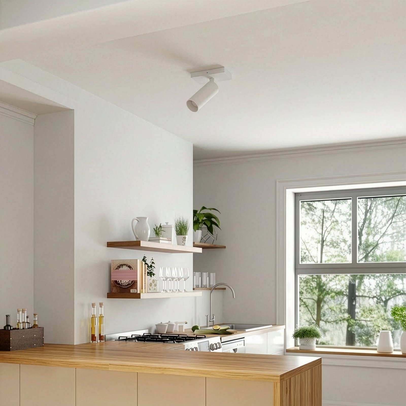 Arcchio Faretto da soffitto Brinja Slim, bianco, 1 lampadina, GU10 MR11 Arcchio Faretto da soffitto Brinja Slim, bianco, 1 lampadina, GU10 MR11