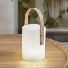 Lámpara de sobremesa Lindby LED recargable para exteriores Juria, blanca,