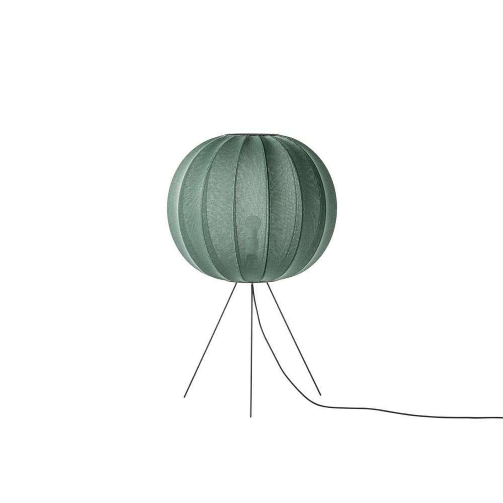 Knit-Wit 60 Round Gulvlampe Medium Tweed Green - Made By Hand - Stue - Aluminium