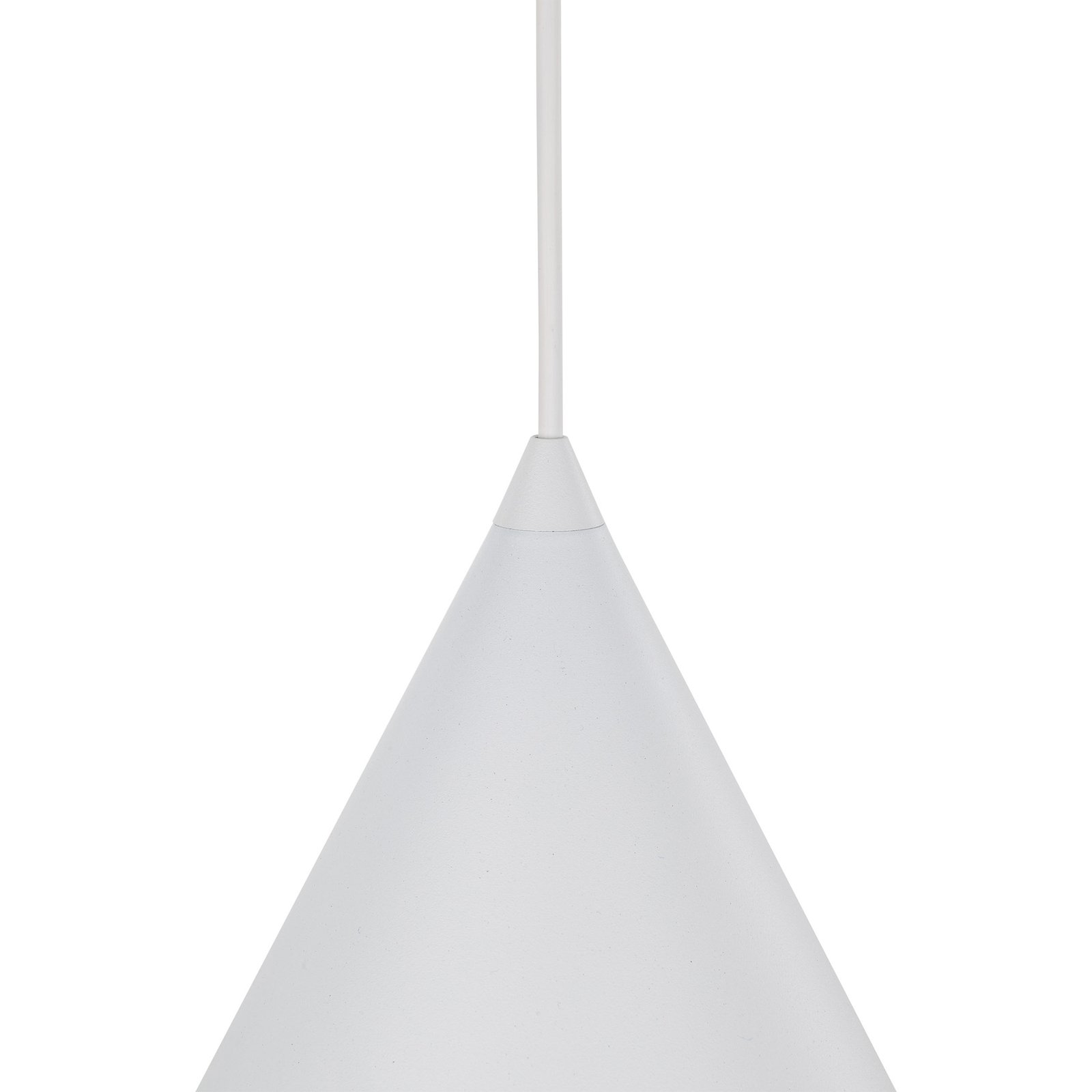 Závesné svietidlo Cono, biele, Ø 32 cm, oceľ, jedno svetlo