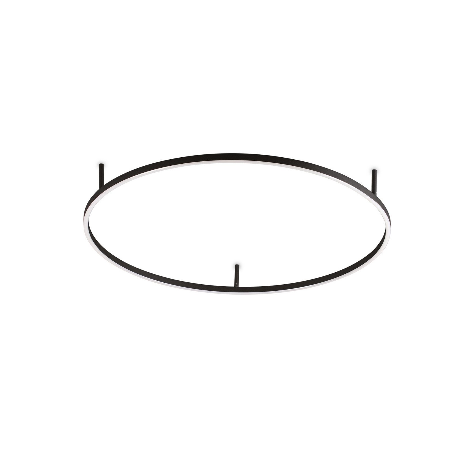 Ideallux Ideal Lux plafonieră LED Oracle Slim Ø 90 cm negru 3.000K - Camera de zi / sufragerie - Modern - Aluminiu