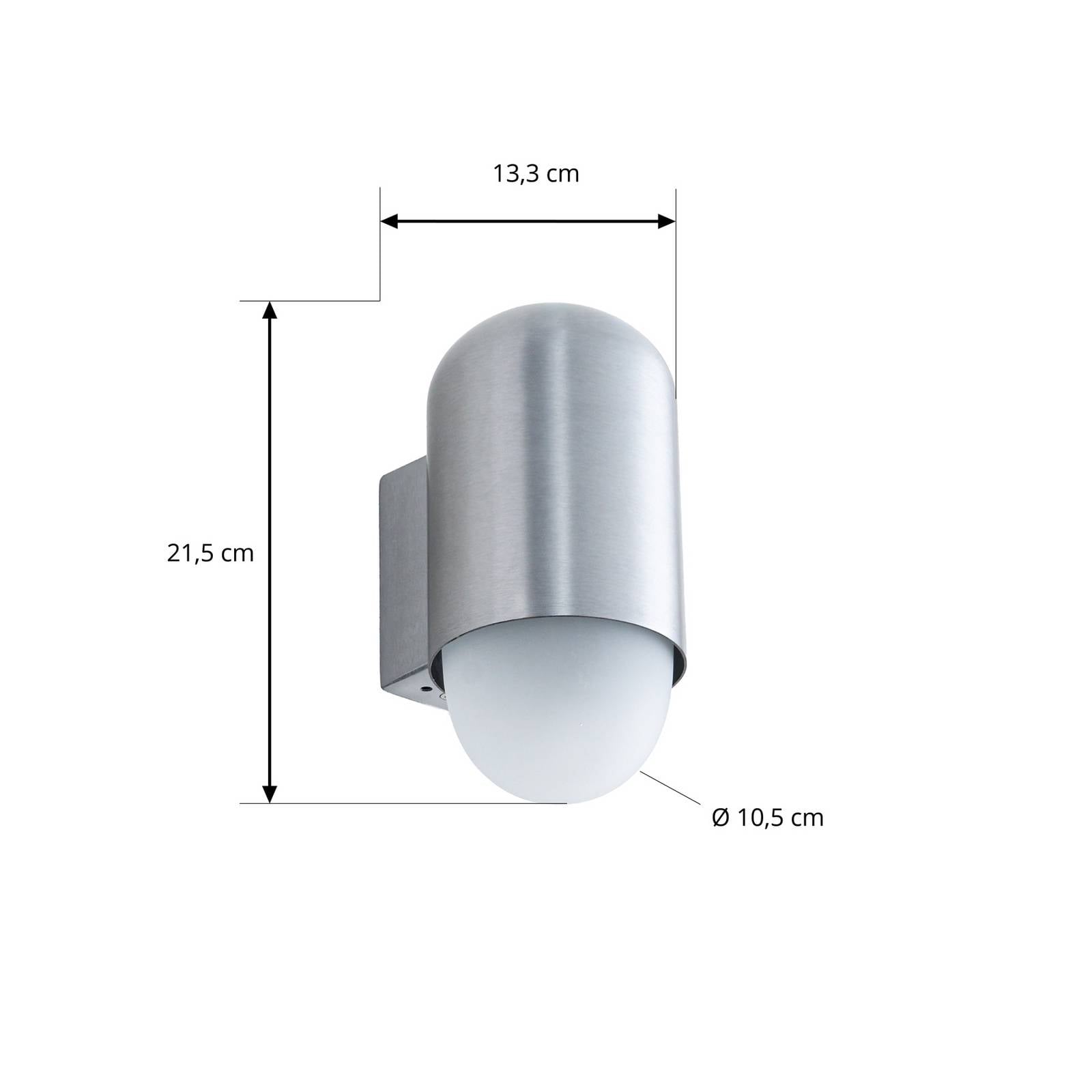 Lindby Kinkiet zewnętrzny Pilva, aluminium, metal, IP44, E27