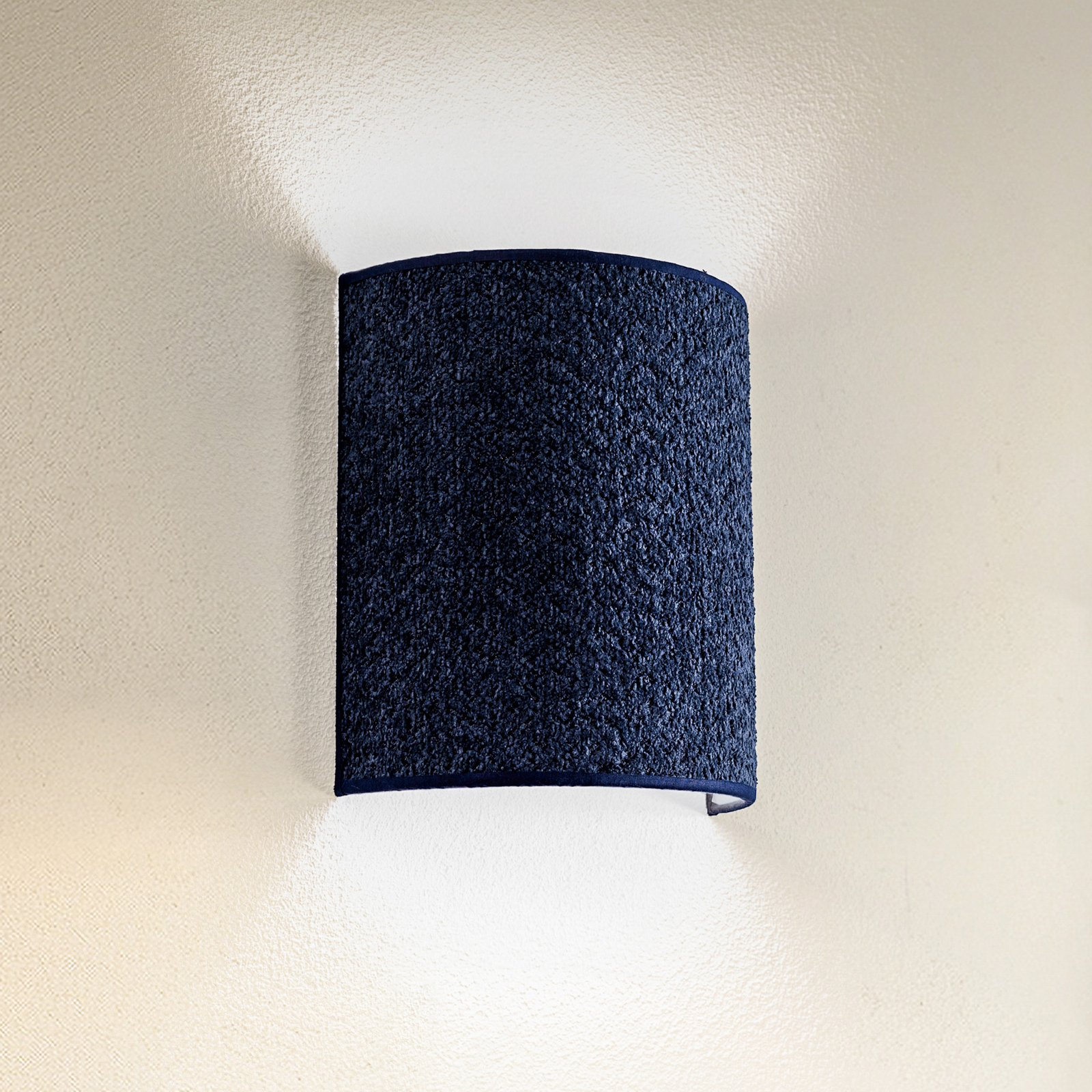 Applique murale Boucle en tissu, bleu foncé