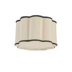 PR Home ceiling lamp Judy, cotton textile, natural beige Ø 35 cm