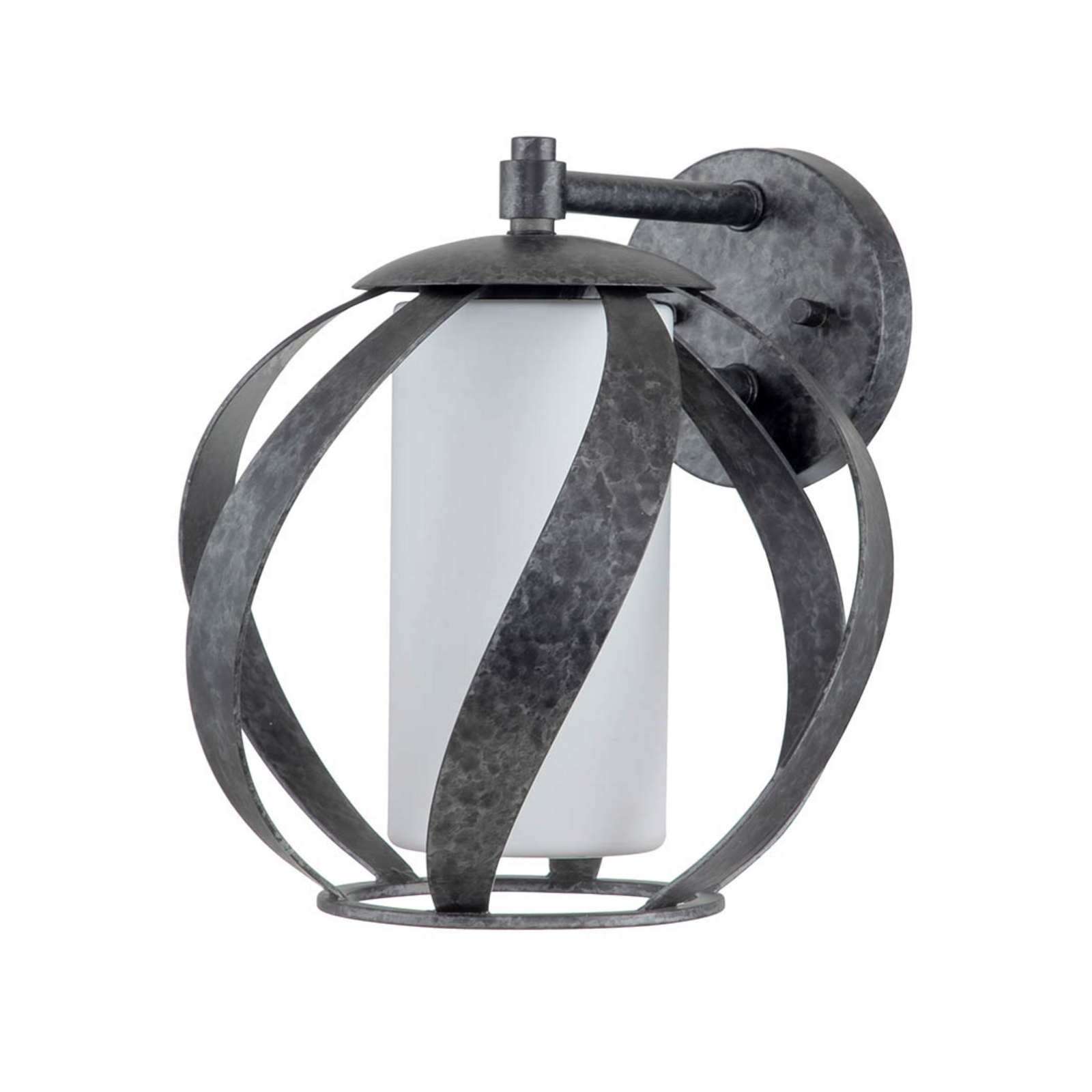 Nástenné svetlo Blacksmith, čierna/biela, 1-pl., IP44 – Elstead