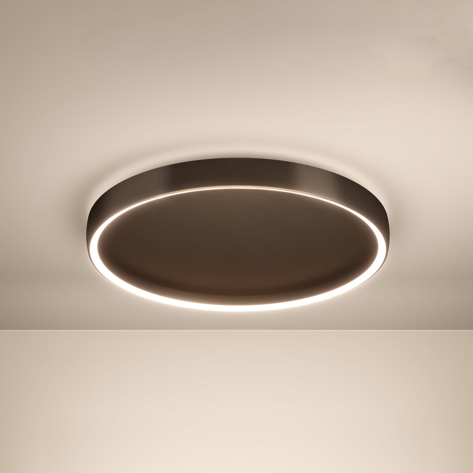Plafonnier LED Trabuco noir/marron 55 cm - Stars of Light