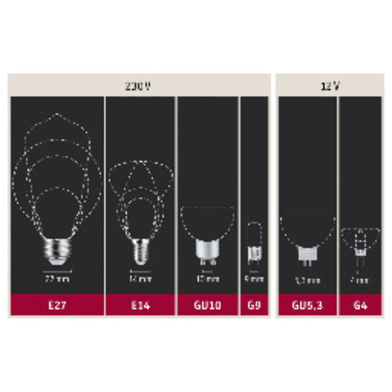 Paulmann żarówka LED E27 filament czerwona 1,3W