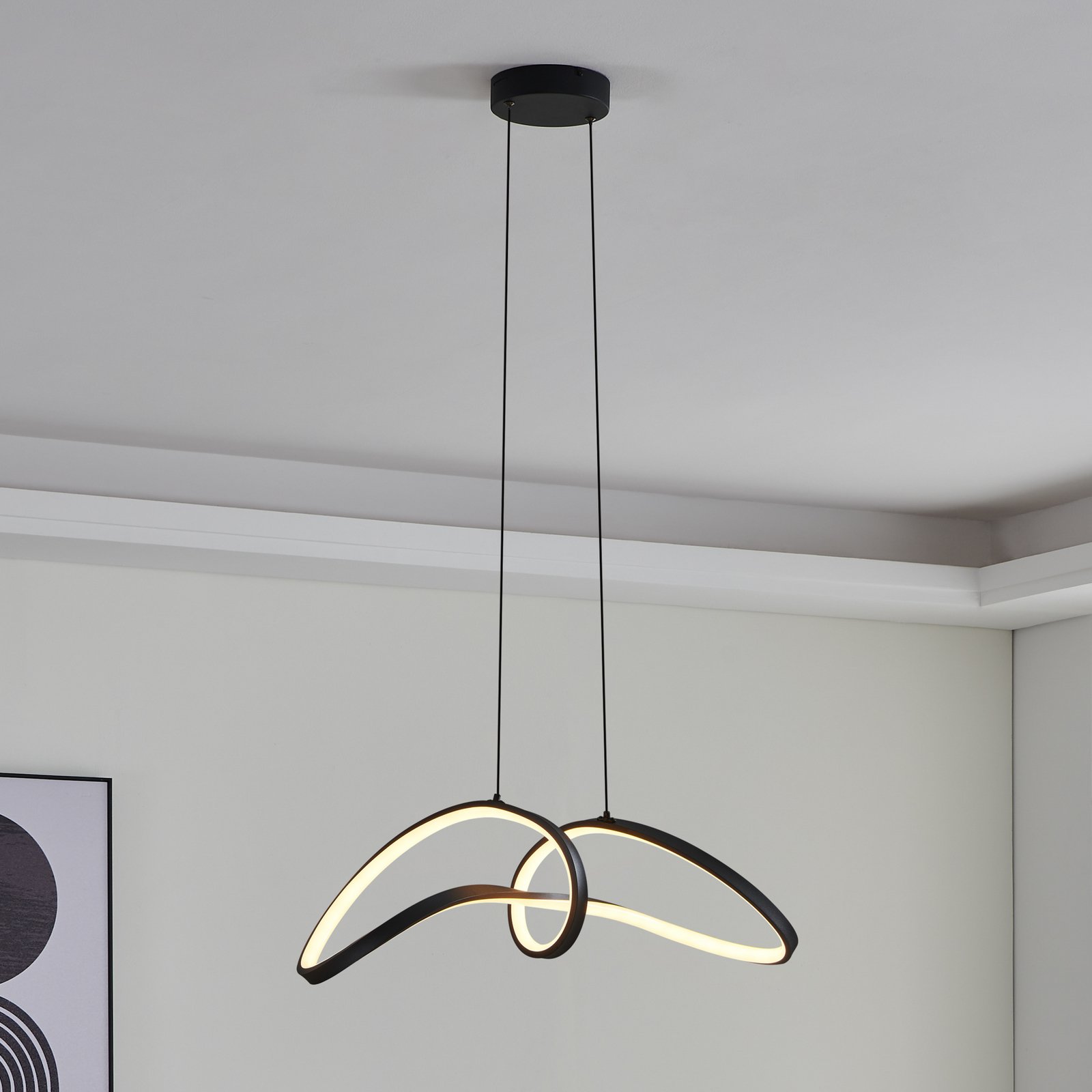 EGLO connect LED-Hängeleuchte Calarossa-Z, schwarz, Alu